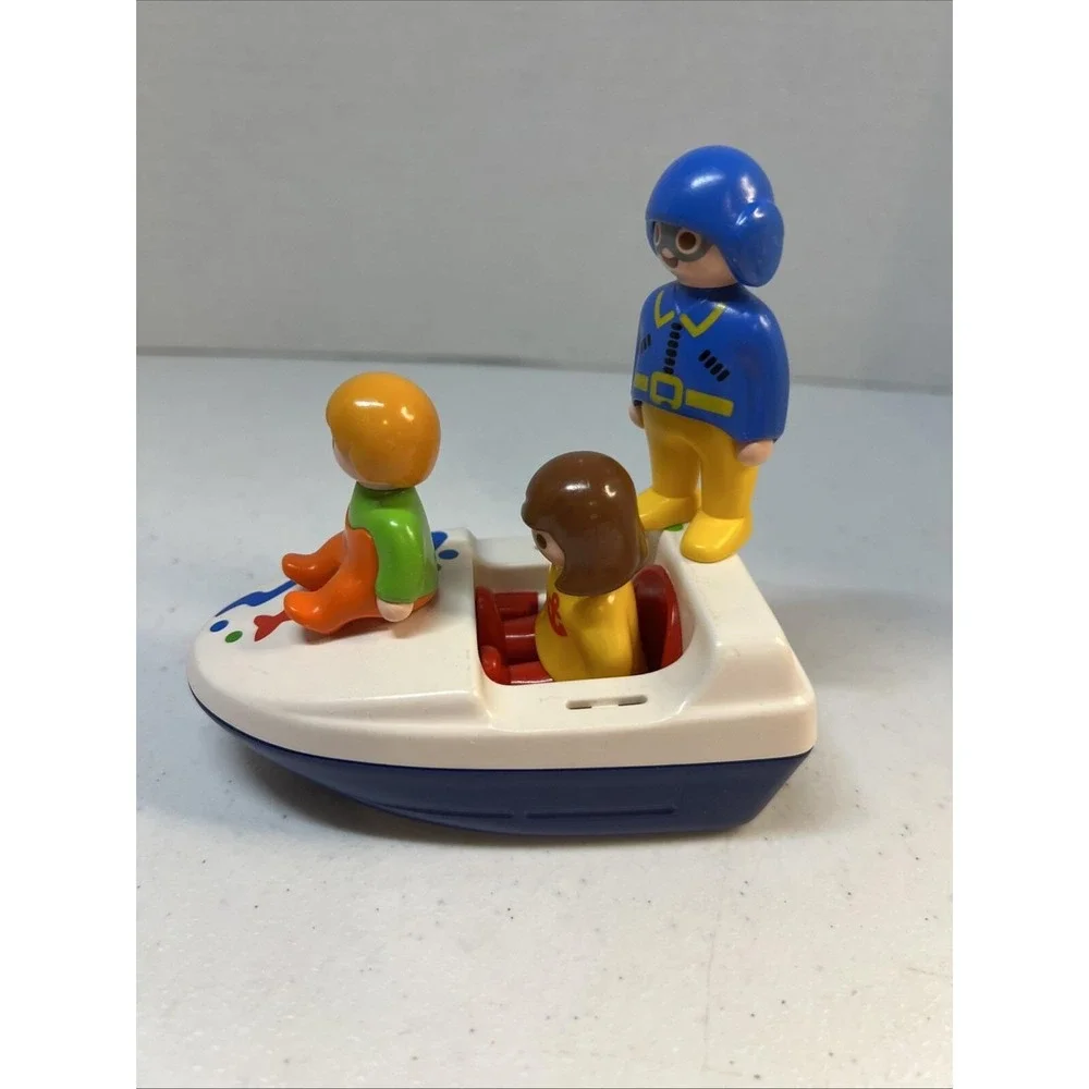 Vintage 1990 Playmobil 6050 FUN IN THE SUN Incomplete Set Play Mobil Boat Family